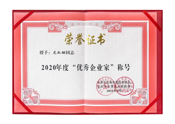 【喜讯】热烈祝贺康明纳荣获“创新创牌先进单位”荣誉称号、总经理龙淑珊被评为宜秀区“优秀企业家”